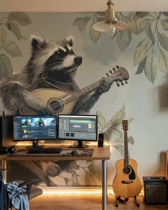 Tapeta z szopem Woodsong
