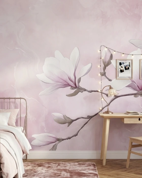 Tapeta z kwiatami magnolii MAGNOLIA