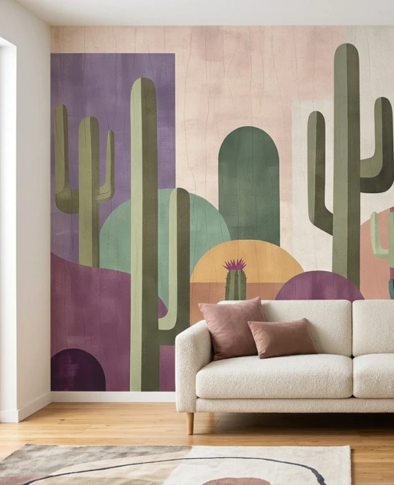 Tapeta z kaktusami SAGUARO