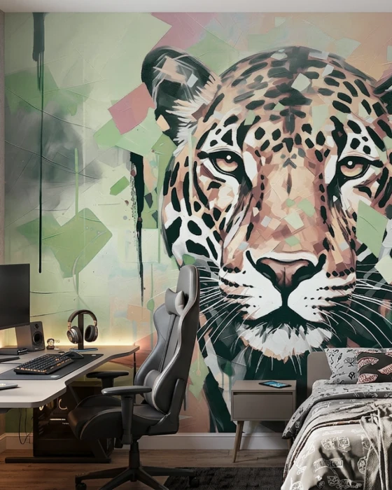 Tapeta z lampartem LORDS OF THE JUNGLE