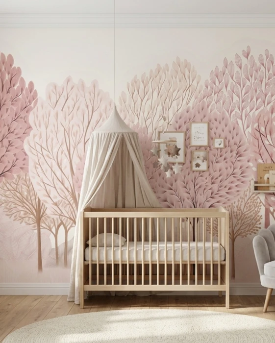 Tapeta z lasem PINKWOOD