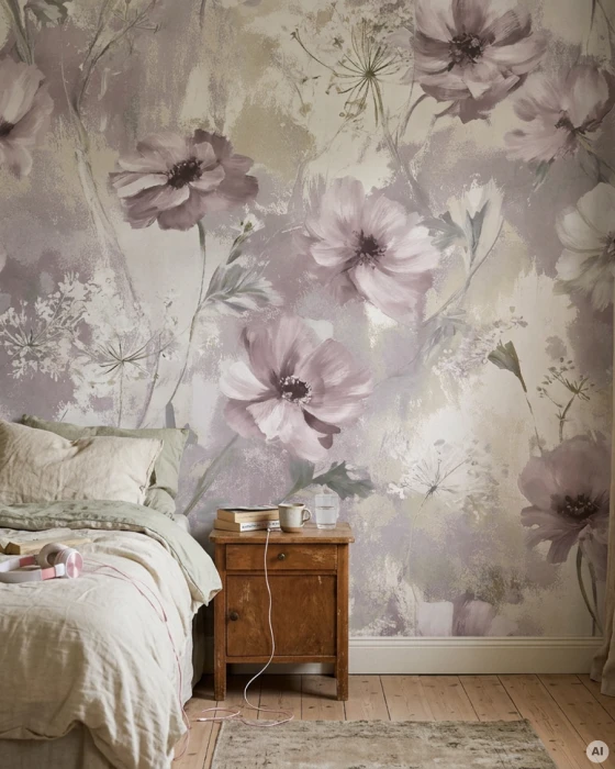 Blumentapete MAUVE